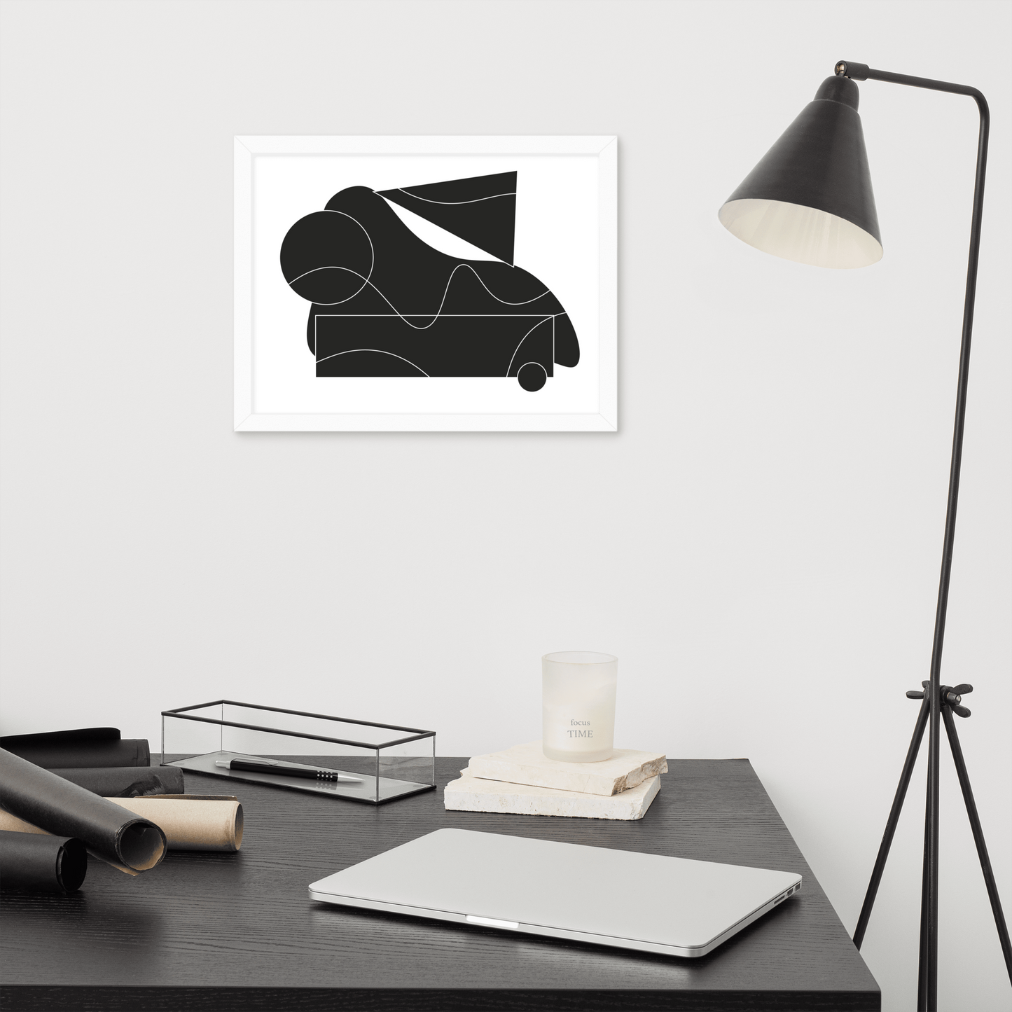 Gerahmtes Poster Piano I